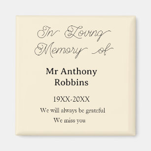 Imán En memoria amorosa de nombre recuerdo funeral