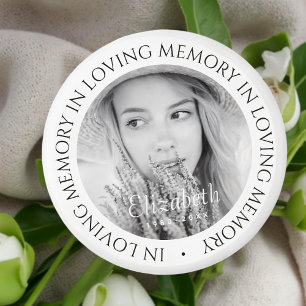 Imán En Memoria Amorosa Simple Moderno Foto Personaliza