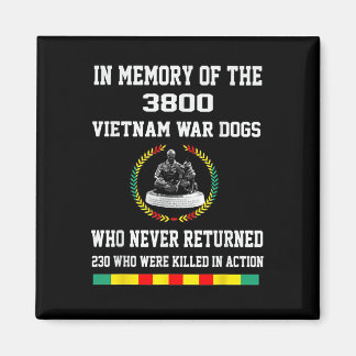 Imán En Memoria De Los 3800 Perros De La Guerra De Viet