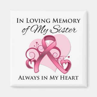 Imán En memoria de mi hermana - Cáncer de mama
