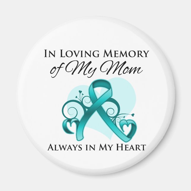 Imán En memoria de mi mamá - Cáncer de ovario (Frente)