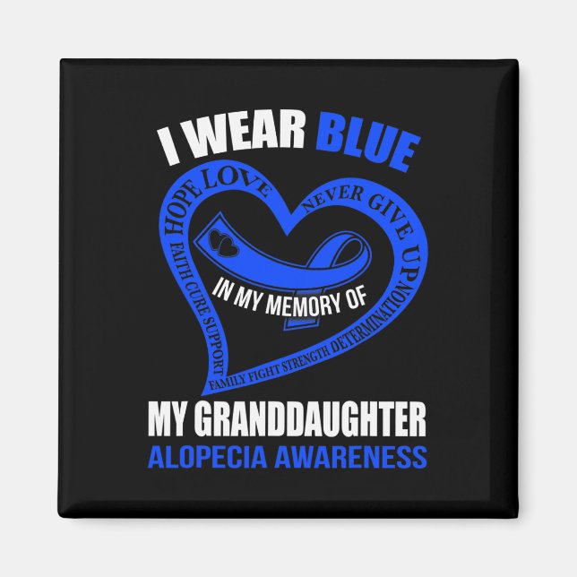 Imán En memoria de mi nieta ALOPECIA AWARENES (Frente)