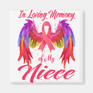 Imán En Memoria de mi Sobrina Alas Cáncer de Seno