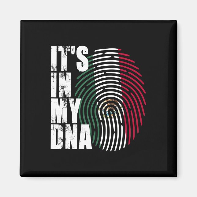 Imán En Mi Adn Bandera Mexicana (Frente)