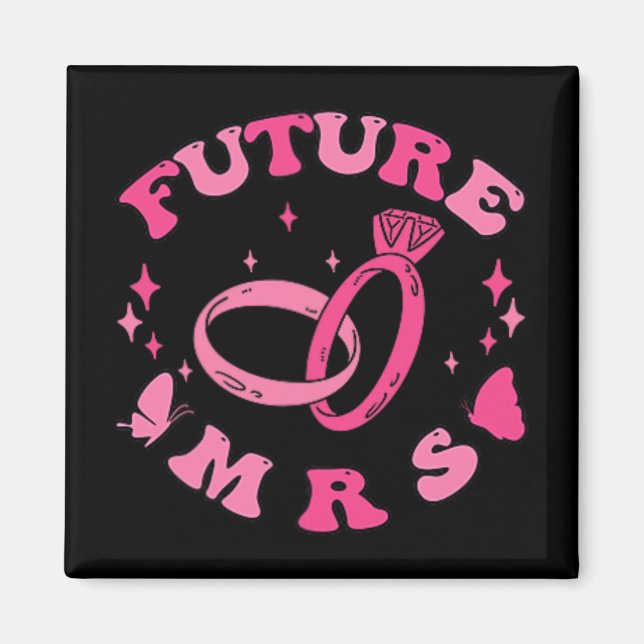 Imán En Mi Era Comprometida Groovy Novia Fiesta de Desp (Frente)