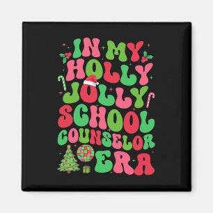 Imán En mi era de consejero escolar Holly Xmas Jolly