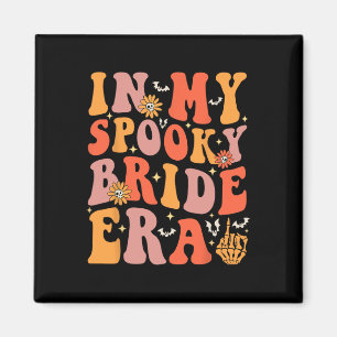 Imán En mi espantosa era de novia Groovy Halloween Boda