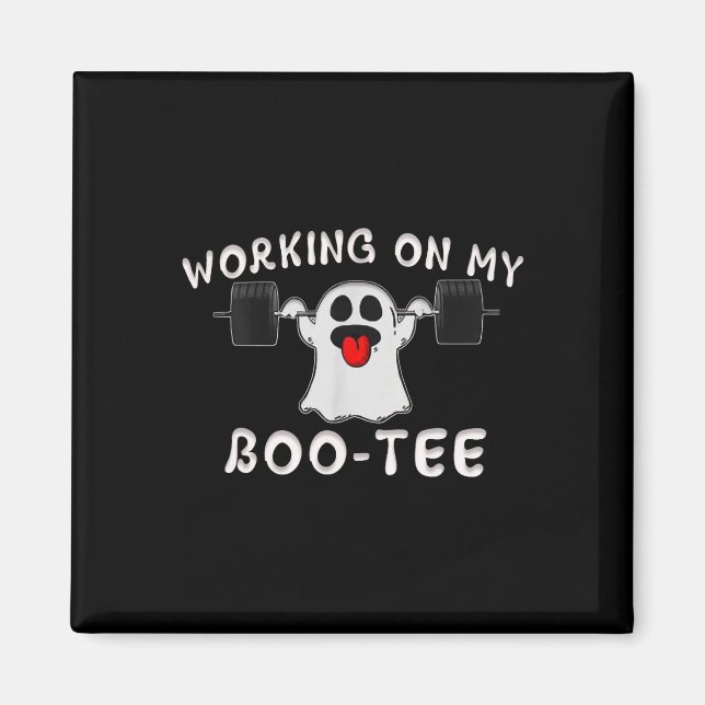 Imán En mi gimnasio Boo Tee Halloween Ghost (Frente)
