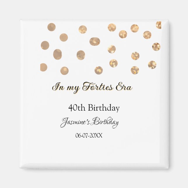 Imán En mis años cuarenta los puntos dorados felices de (Frente)