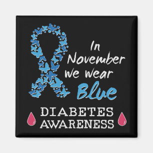 Imán En noviembre usamos azul, conciencia sobre la diab