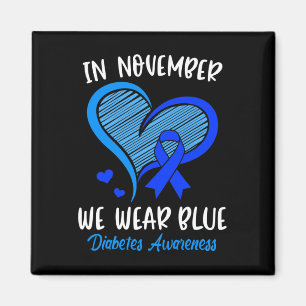 Imán En Noviembre, usamos Blue Cure Diabetes Awareness 