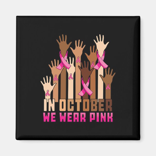 Imán En Octubre Usamos Awarene De Cáncer De Mama Rosa (Frente)