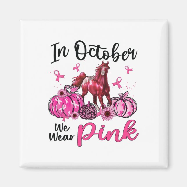 Imán En Octubre Usamos Calabaza De Caballo Rosa Leopard (Frente)