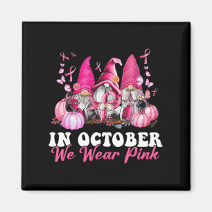 Imán En Octubre Usamos Gnome Rosado Para El Cáncer De M