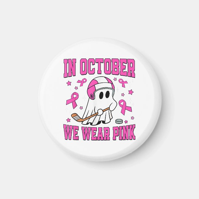 Imán En Octubre Usamos Hockey De Juego Rosa (Frente)