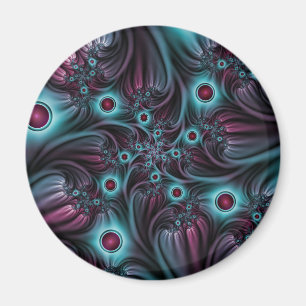 Imán En profundidad Arte fractal rosa azul abstracto ab
