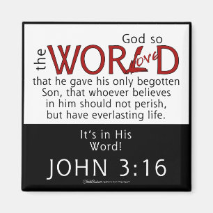 Imán En Su Escritura De Word-Juan 3:16