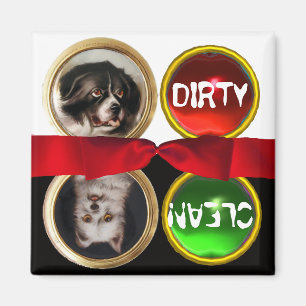 IMÁN ENAMEL MINIATURE DOG RETRAITS DIRTY CLEE