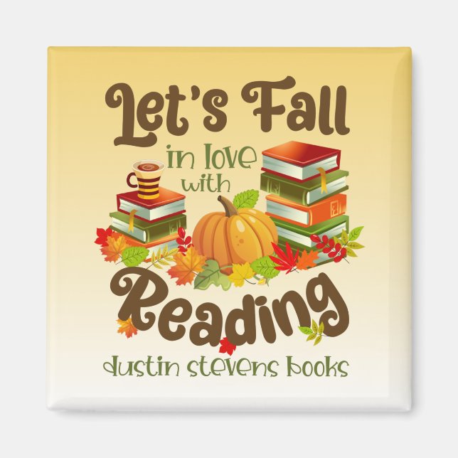 Imán Enamorado de leer libros de Dustin Stevens (Frente)