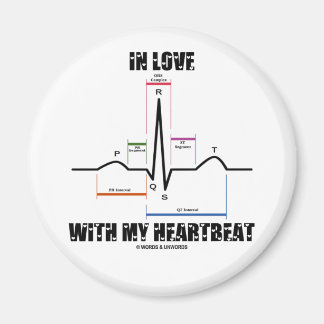 Imán Enamorado de mi latido cardíaco (electrocardiogram