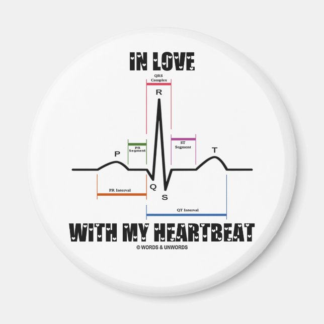 Imán Enamorado de mi latido cardíaco (electrocardiogram (Frente)