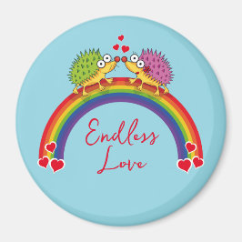 Imán Enamorados de los erizos de Lindos. Erizo,