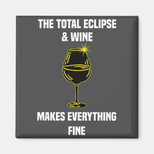 Imán Encantador Eclipse Solar Amante del Vino Total