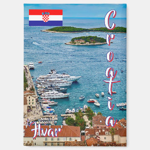 Imán Encantadora ciudad Hvar en Croacia viaje