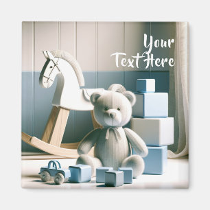 Imán Encantadora habitación infantil con juguetes