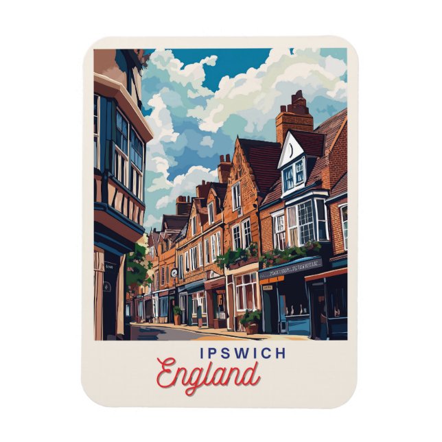 Imán Encantadora Inglaterra de Ipswich (Vertical)