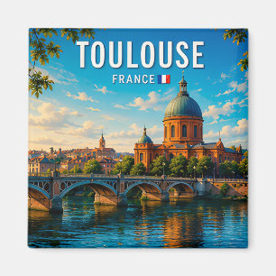 Imán Encanto de la Ciudad Rosa Toulouse Francia