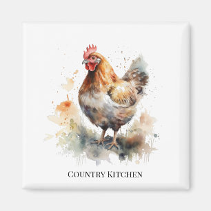 Imán Encanto de los campos de cultivo: arte de pollo ac