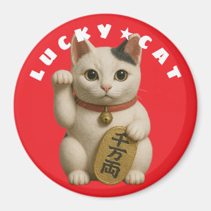 Imán Encanto de un gato suertudo japonés