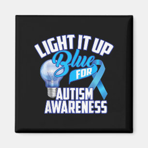 Imán Enciende Azul Para Autismo Regalos De Conciencia A
