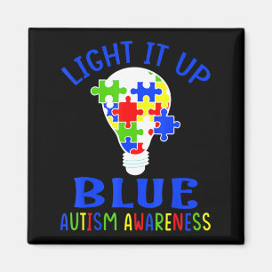 Imán Enciende el autismo azul Conciencia del rompecabez