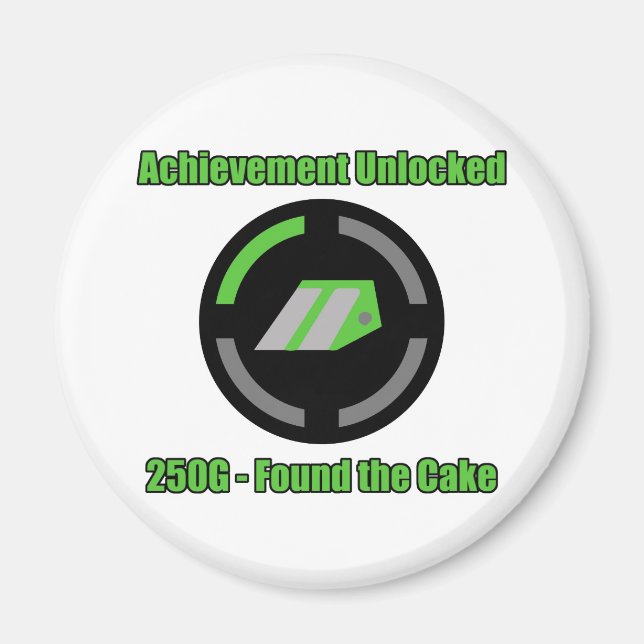 Imán Encontrado el pastel - Logro desbloqueado (Frente)