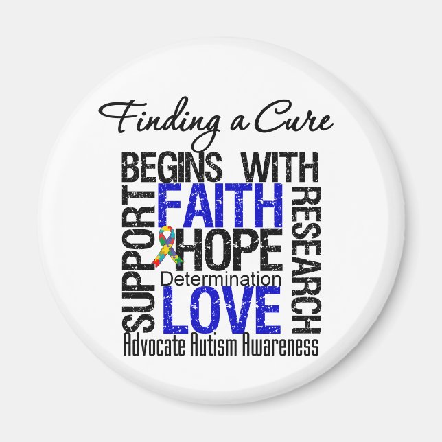 Imán Encontrar una cura para el autismo (Frente)
