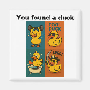 Imán Encontraste un pato - un pato de goma escondido en