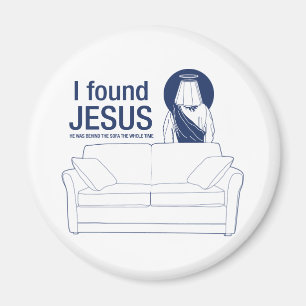 Imán Encontré a Jesús que él era detrás del sofá e