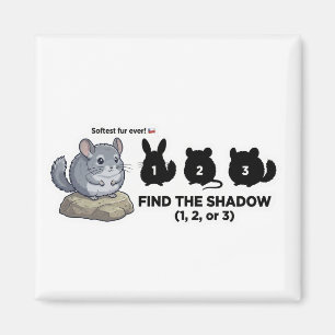Imán Encuentra la sombra del chinchilla Animal World Qu