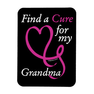 Imán Encuentra una cura/corazón/abuela... Cáncer de mam