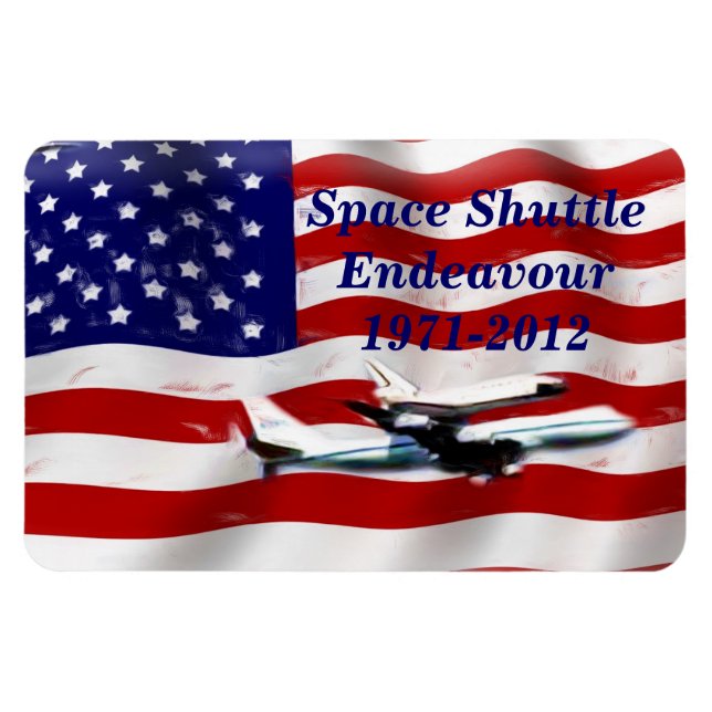 Imán Endeavor-USA,1971-2012_Premium Flexi Magnet (Horizontal)