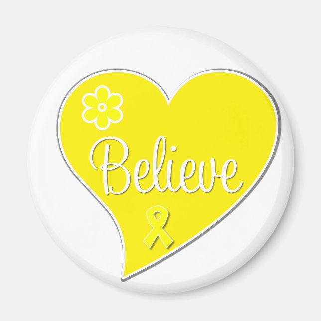 Imán Endometriosis Creer Corazón (Frente)
