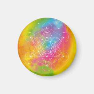Imán Energía Arcoíris – Geometría Sagrada del Cubo de M