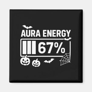 Imán Energía de aura 67 por ciento 6 7 meme Halloween