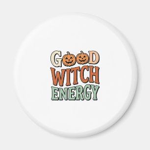Imán Energía de Bruja Buena Diseño Vectorial Vintage de