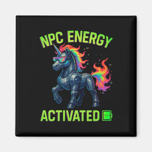 Imán Energía Npc Activada Estética Divertida Gamer Rgb