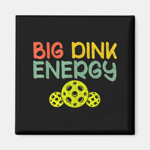 Imán Energía retro grande dink pickleball divertido pel