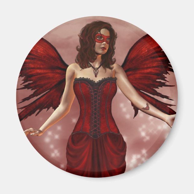 Imán Enero Birthstone Fairy Magnet (Frente)