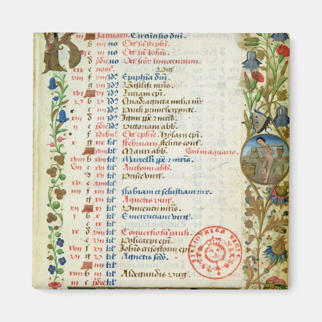 Imán Enero; cifras de comida y bebida (Frente)